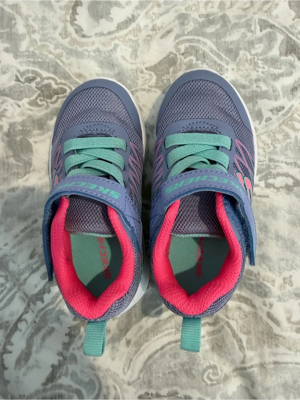 Skechers Purple Sneakers with Pink & Mint Accents for Kids